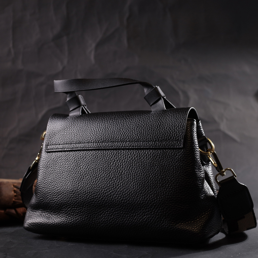 Сумка Vintage З натуральної шкіри Чорна (22336) - зображення 11
