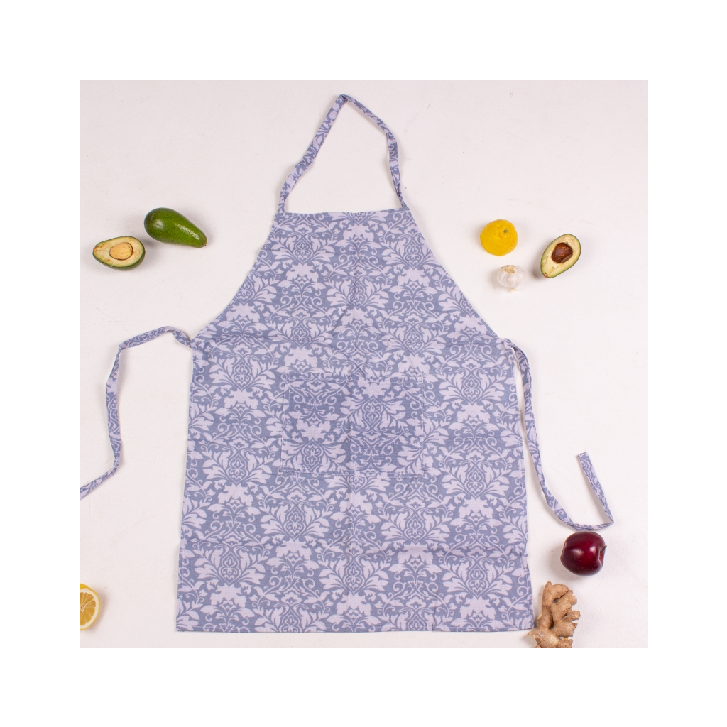 Фартух MirSon рогожа/напівпанама №217 - Blue patterns (2200006754473) - зображення 2