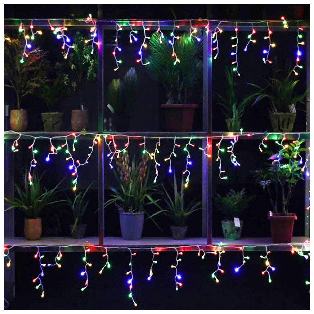Гірлянда ColorWay Бахрома 3мx0.6м 100Led IP20 кольорова (CW-GF-100L36VMC) - зображення 3