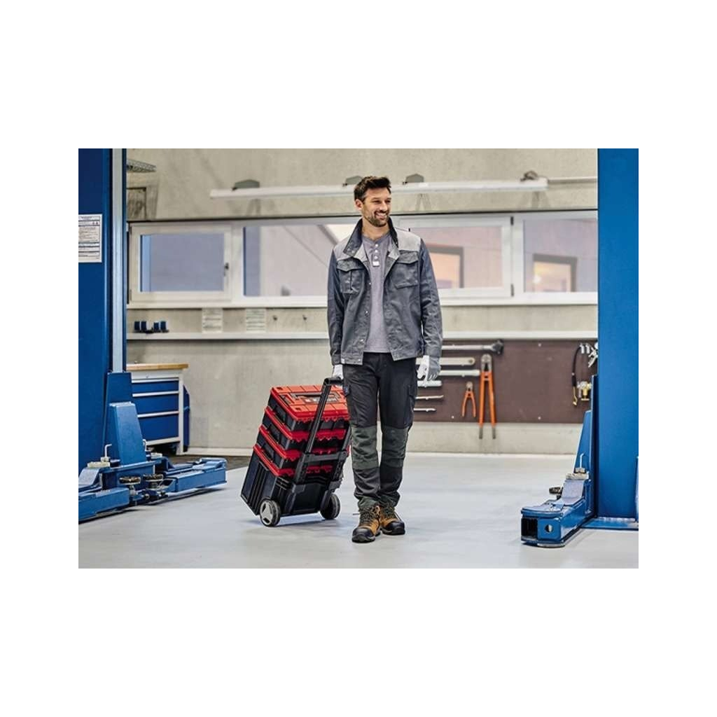 Ящик для інструментів Einhell E-Case L з колесами, до 120кг, колеса 15см (4540014) - зображення 7