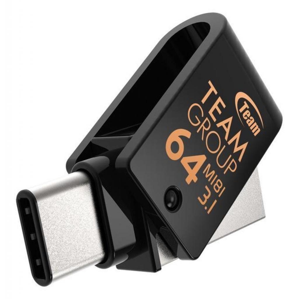 USB флеш накопичувач Team 64GB M181 Black USB 3.1/Type-C (TM181364GB01) - зображення 4
