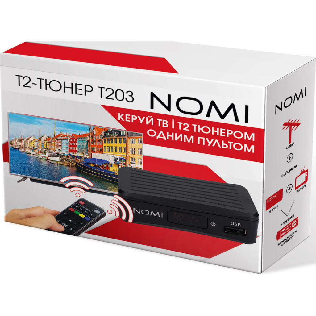 ТВ тюнер Nomi DVB-T2 T203 (425704) - изображение 9