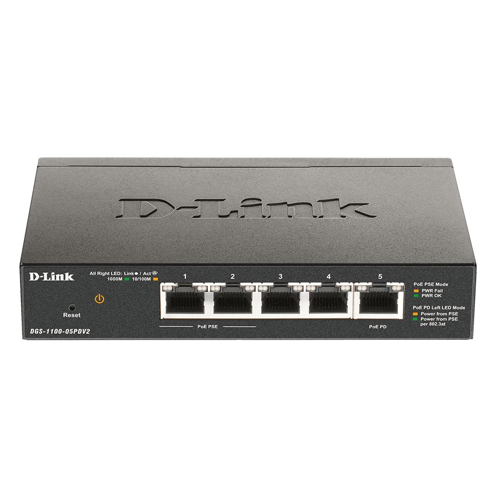 Комутатор мережевий D-Link DGS-1100-05PDV2 - зображення 1