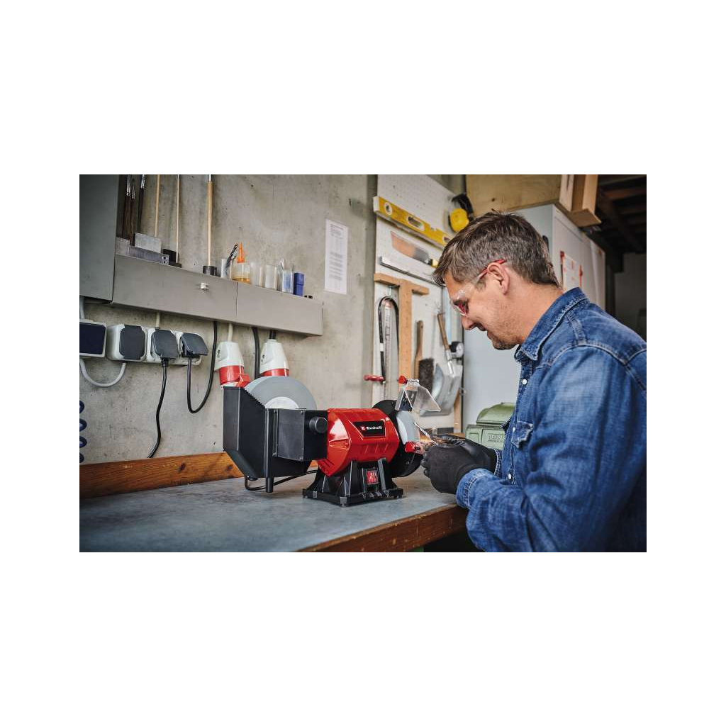 Точильний верстат Einhell TC-WD 200/150, 250 Вт, диски 200/150 мм, 134/2980 (4417242) - зображення 8