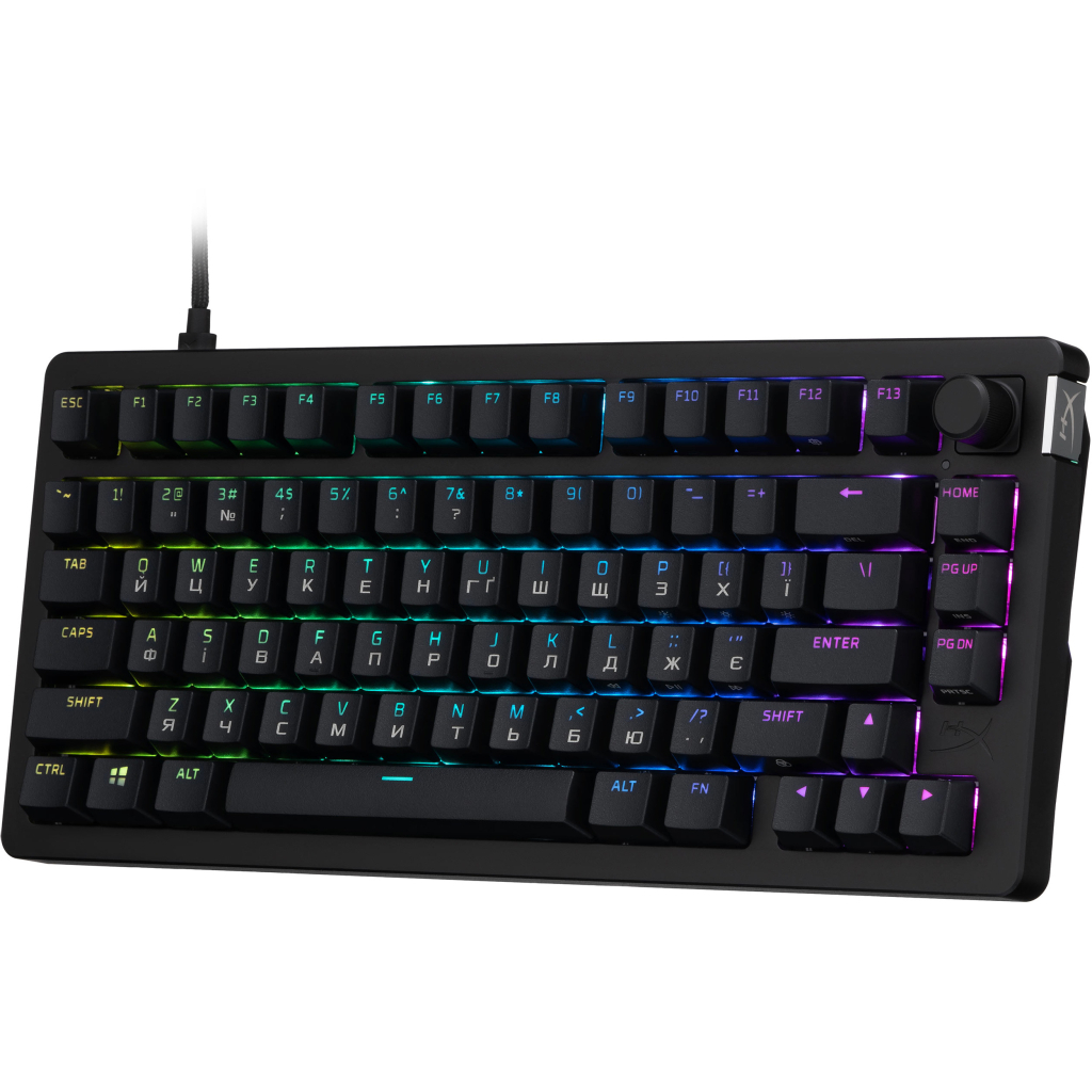Клавіатура HyperX Alloy Rise 75 PBT HX Red USB UA Black (7G7A4AA) - изображение 3