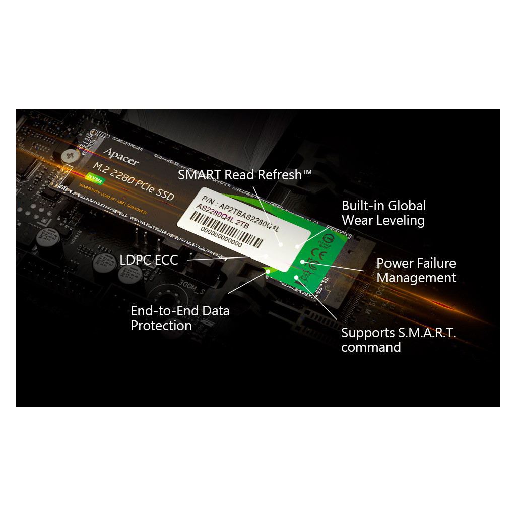 Накопичувач SSD M.2 2280 1TB Apacer (AP1TBAS2280Q4X-1) - зображення 5