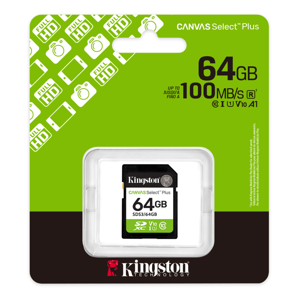 Карта пам'яті Kingston 64GB SDXC class 10 UHS-I V10 A1 Canvas Select Plus (SDS3/64GB) - зображення 3