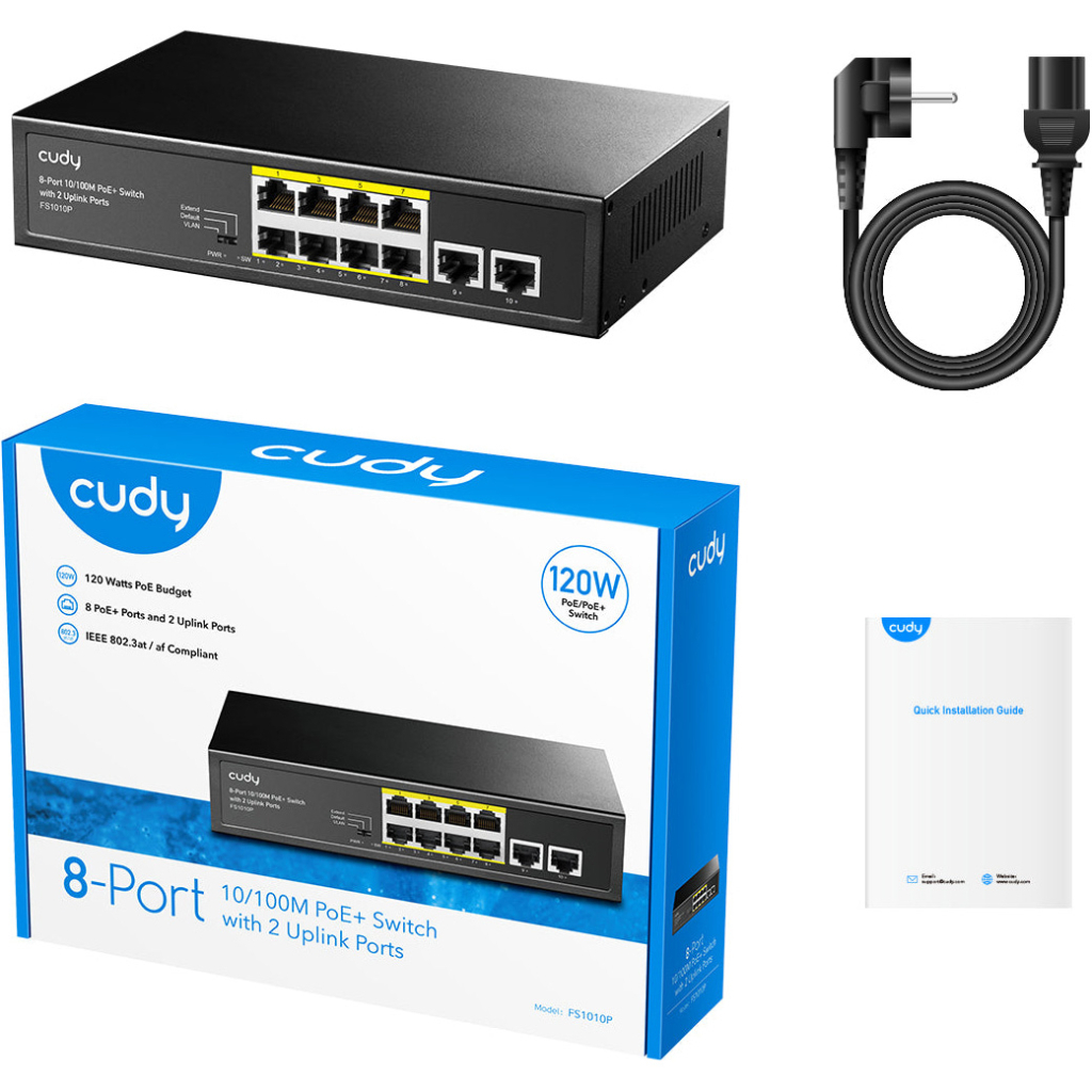 Комутатор мережевий Cudy FS1010P - зображення 4