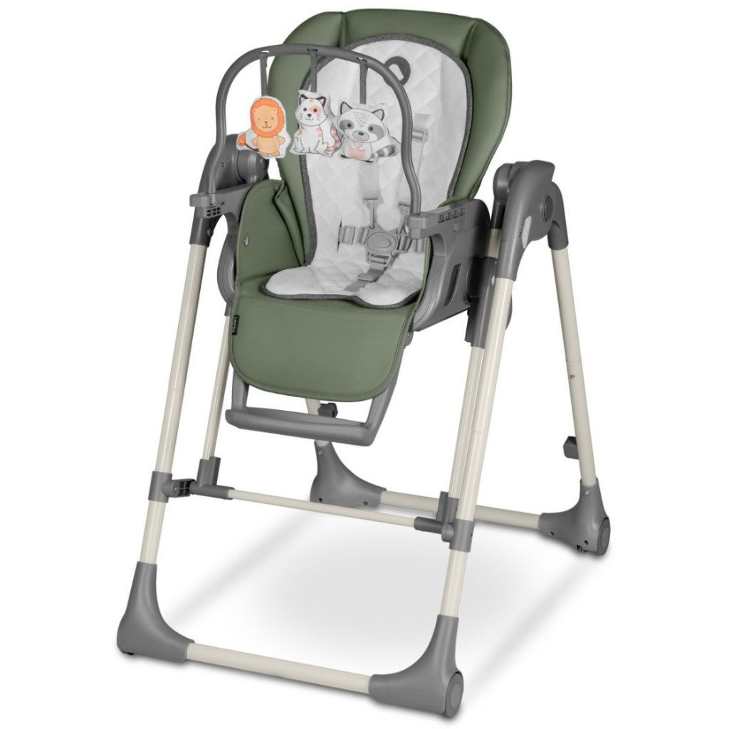 Стілець для годування Lionelo 2 в 1 Laurice Green Olive з функцією гойдалки (LO-LAURICE GREEN OLIVE) - изображение 2
