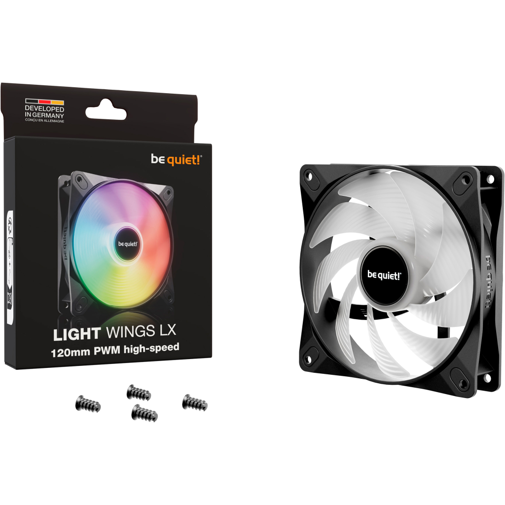 Кулер до корпусу Be quiet! LIGHT WINGS LX 120mm PWM high-speed (BL123) - зображення 5