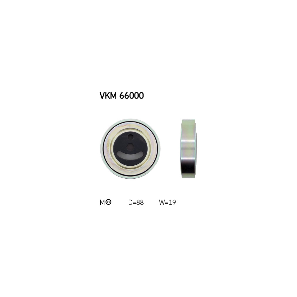 Ролик натягувача ременя SKF VKM 66000 - зображення 1