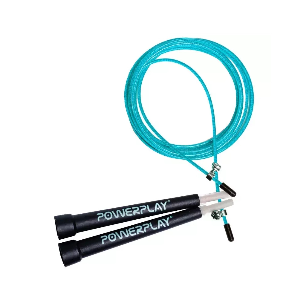 Скакалка PowerPlay 4202 швидкісна Бірюзова (PP_4202_Cyan) - изображение 2