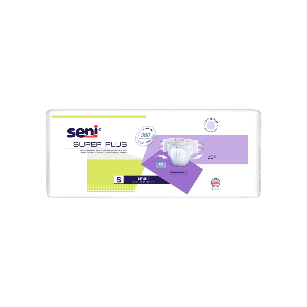 Підгузки для дорослих Seni Super Plus Small 55-80 см 30 шт. (5900516803568) - зображення 1
