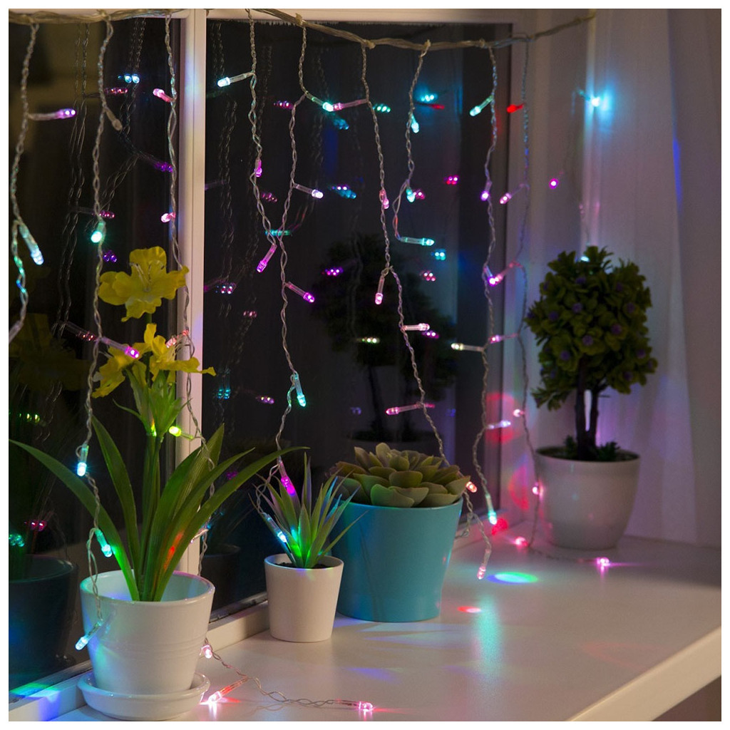 Гірлянда ColorWay Бахрома 3мx0.6м 100Led IP20 кольорова (CW-GF-100L36VMC) - зображення 11