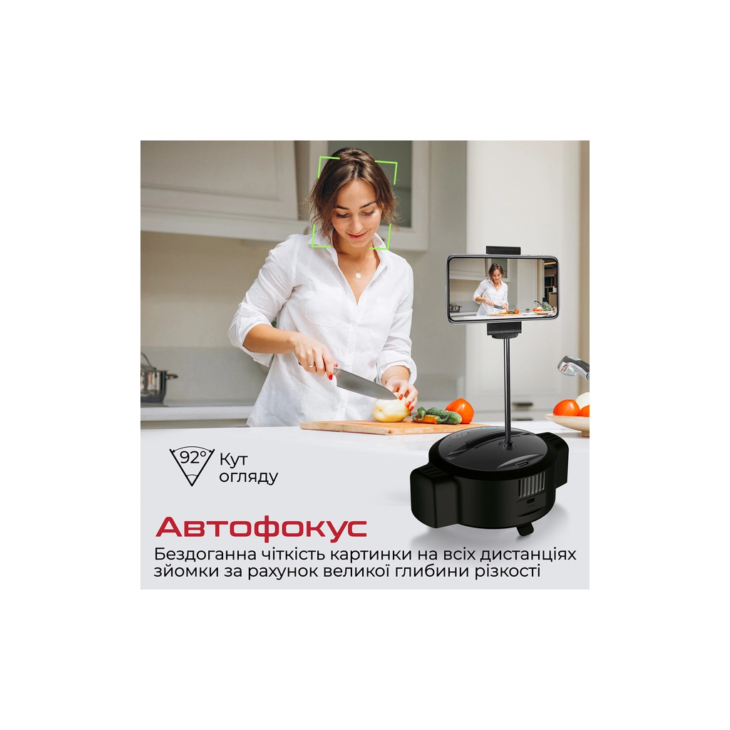 Веб-камера Promate Vision-HD з функцією гучного зв'язку Black (vision-hd.black) - изображение 5