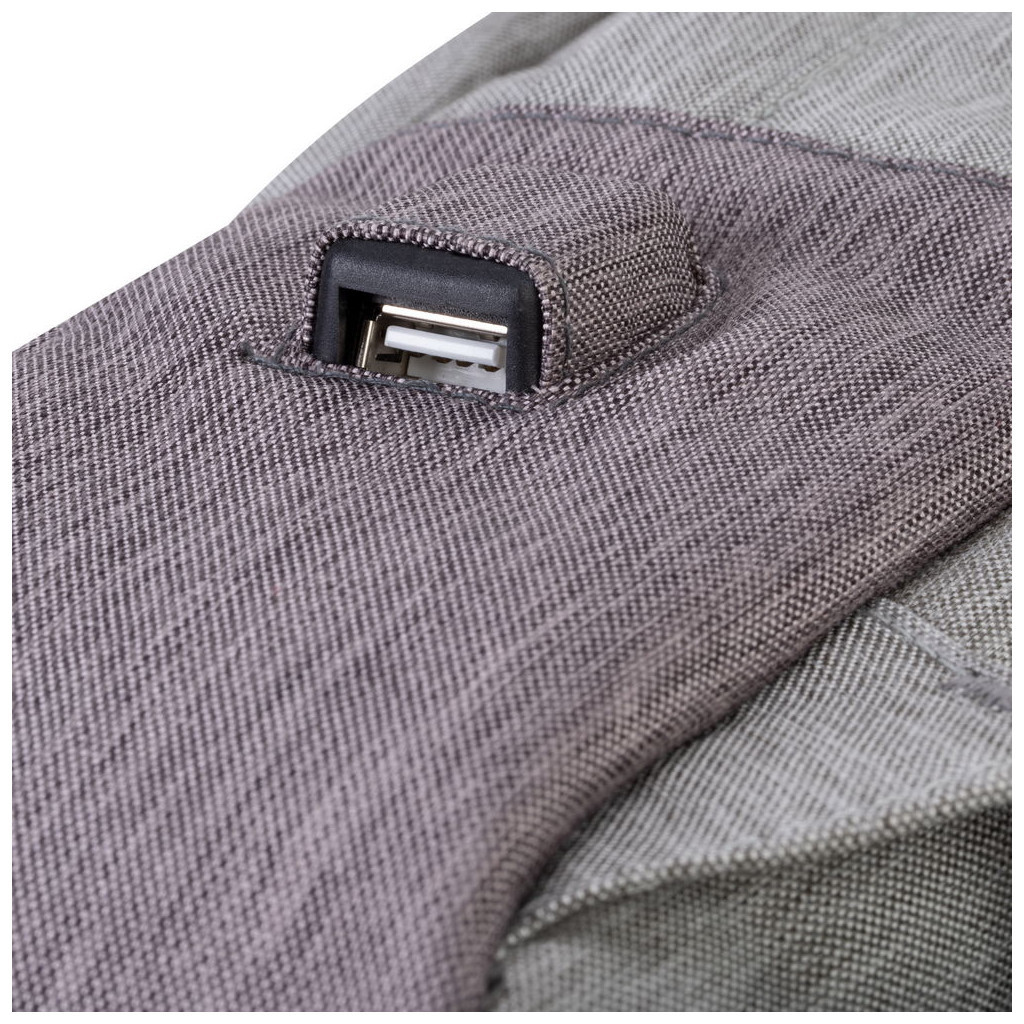 Рюкзак для ноутбука RivaCase 15.6" 7562 Grey/Mocha anti-theft - зображення 11