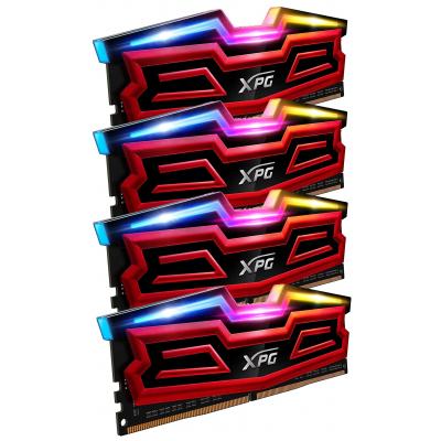 Модуль пам'яті для комп'ютера DDR4 64GB (4x16GB) 2666 MHz XPG Spectrix D40 Red ADATA (AX4U2666316G16-QR40) - зображення 2