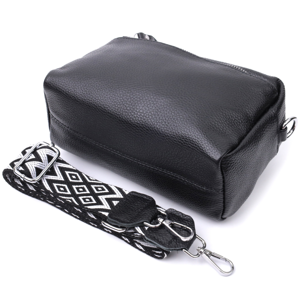 Сумка Vintage Жіноча шкіряна Чорна (22654) - зображення 7