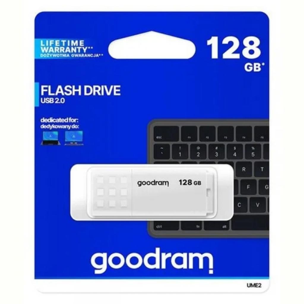 USB флеш накопичувач Goodram 128GB UME2 White USB 2.0 (UME2-1280W0R11) - зображення 3