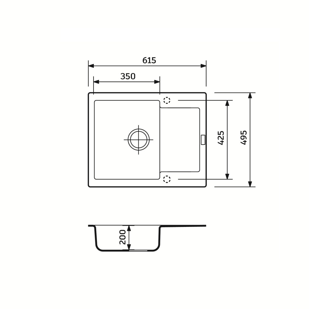 Мийка кухонна Adamant Minimal чорний + змішувач (1824296912303) - зображення 6