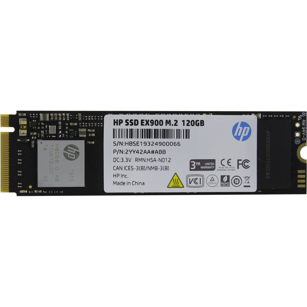 Накопичувач SSD M.2 2280 120GB EX900 HP (2YY42AA) - зображення 3