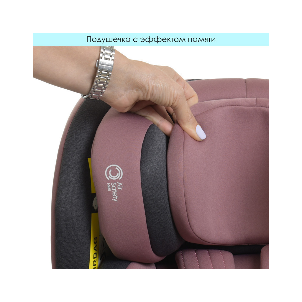 Автокрісло El Camino ME 1081 I-Trust 360 IsoFix 0-36 кг pale pink - зображення 7