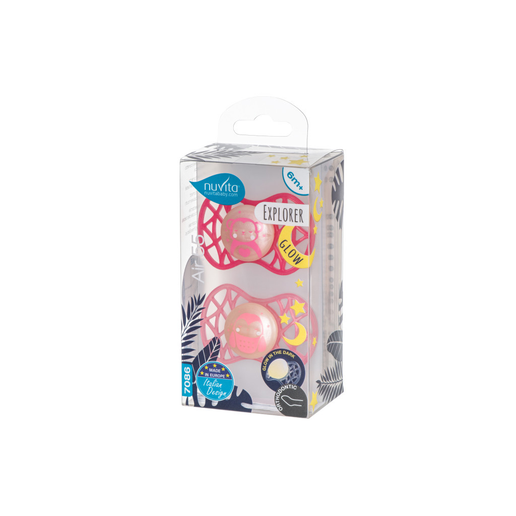 Пустушка Nuvita Air55 Explore 6m+ ортодонтична (світиться у темряві) (NV7086GF) - зображення 3