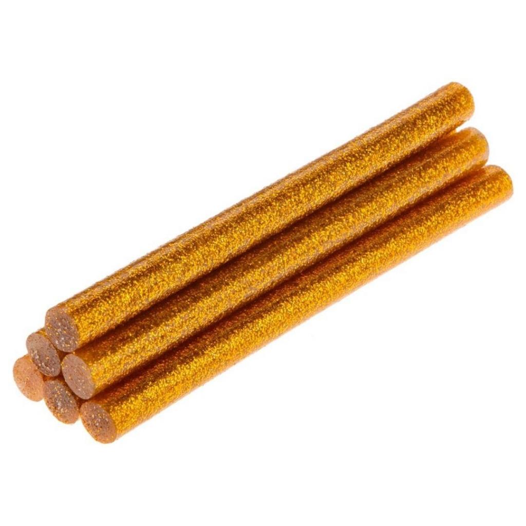 Клейові стержні Topex золотистые с глиттером, 11 x 100 мм., 6 шт. (42E191) - зображення 1