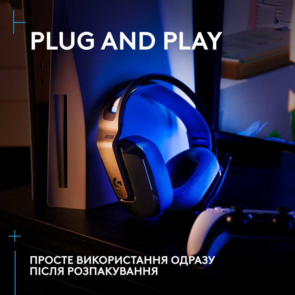 Навушники Logitech G535 Lightspeed Console Wireless Black (939-002219) - зображення 9