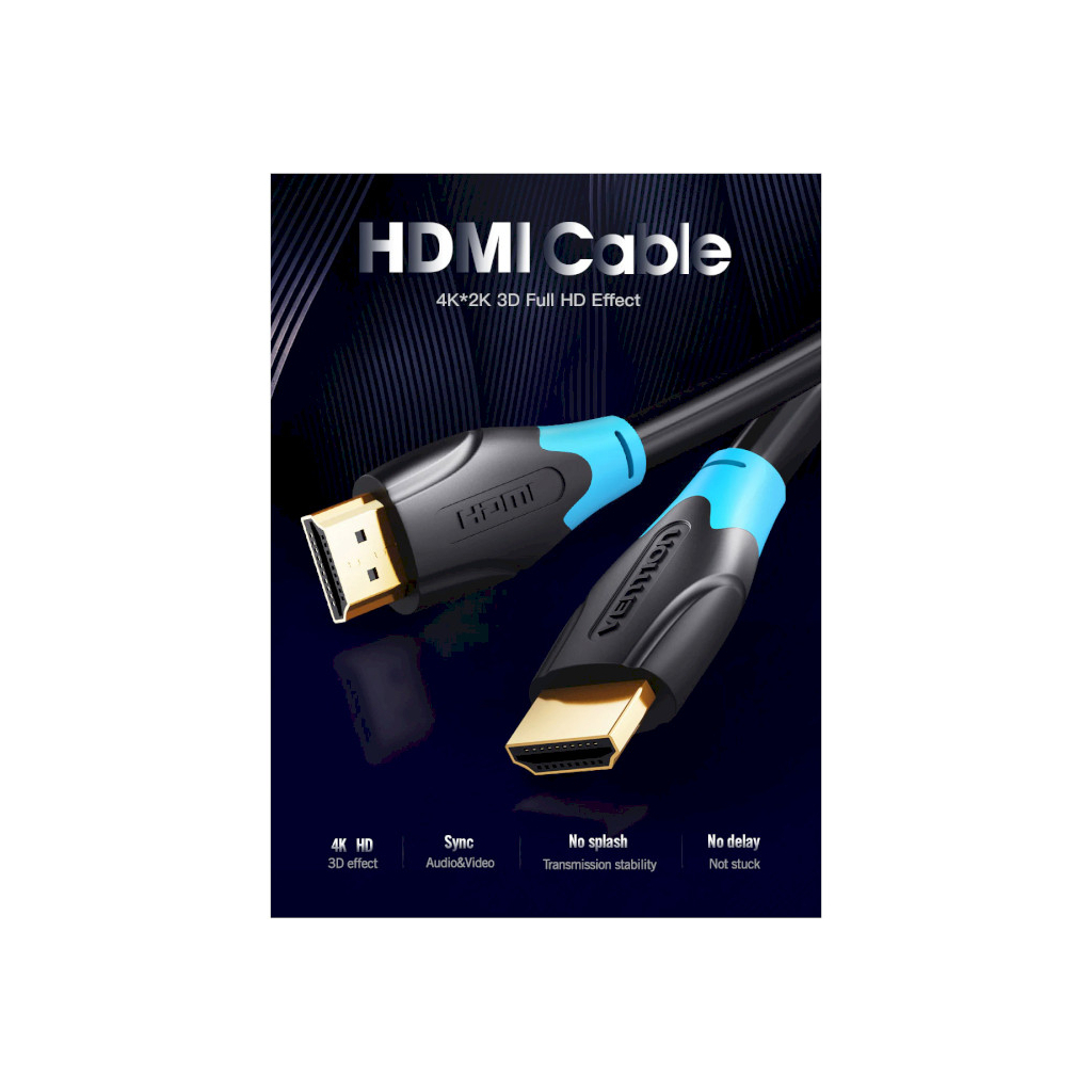 Кабель мультимедійний HDMI M to HDMI M 2.0m V2.0 4K30Hz VENTION (AACBH) - picture 3