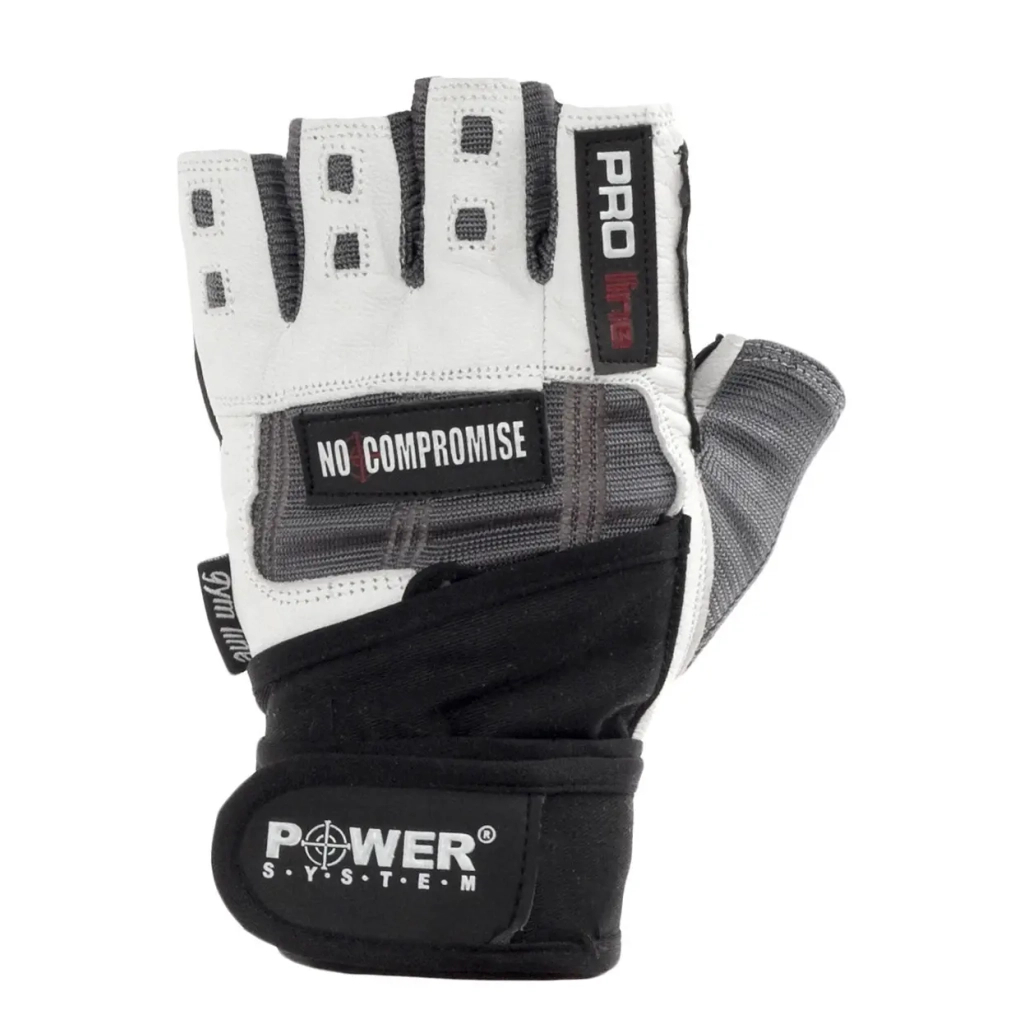 Рукавички для фітнесу Power System No Compromise PS-2700 Grey/White L (PS-2700_L_Grey-White) - зображення 2