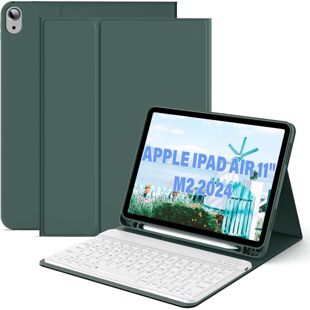 Чохол до планшета BeCover Keyboard Apple iPad Air 11" M2/M3 (2024/2025) Dark Green (711395) - зображення 1