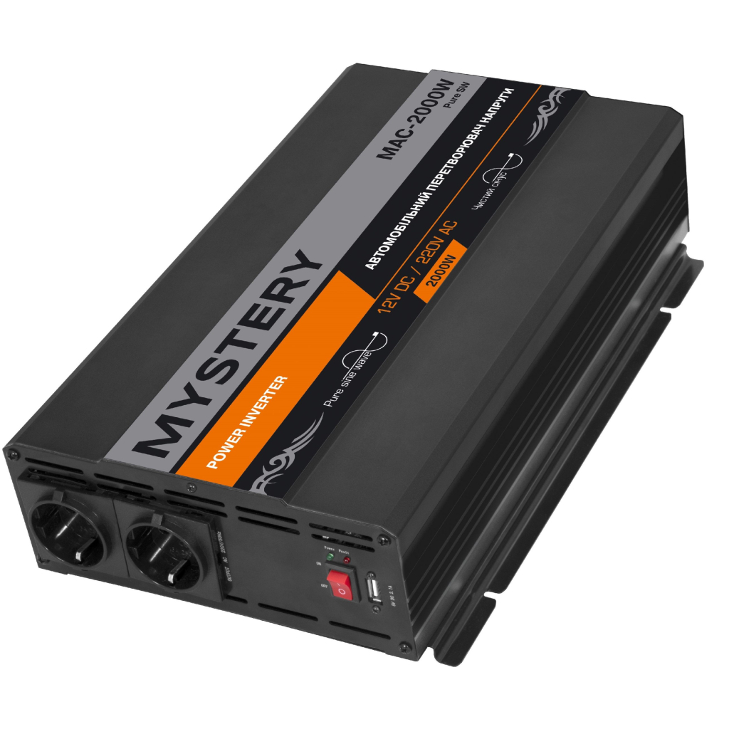 Автомобільний інвертор Mystery MAC-2000W PURE SW - изображение 1