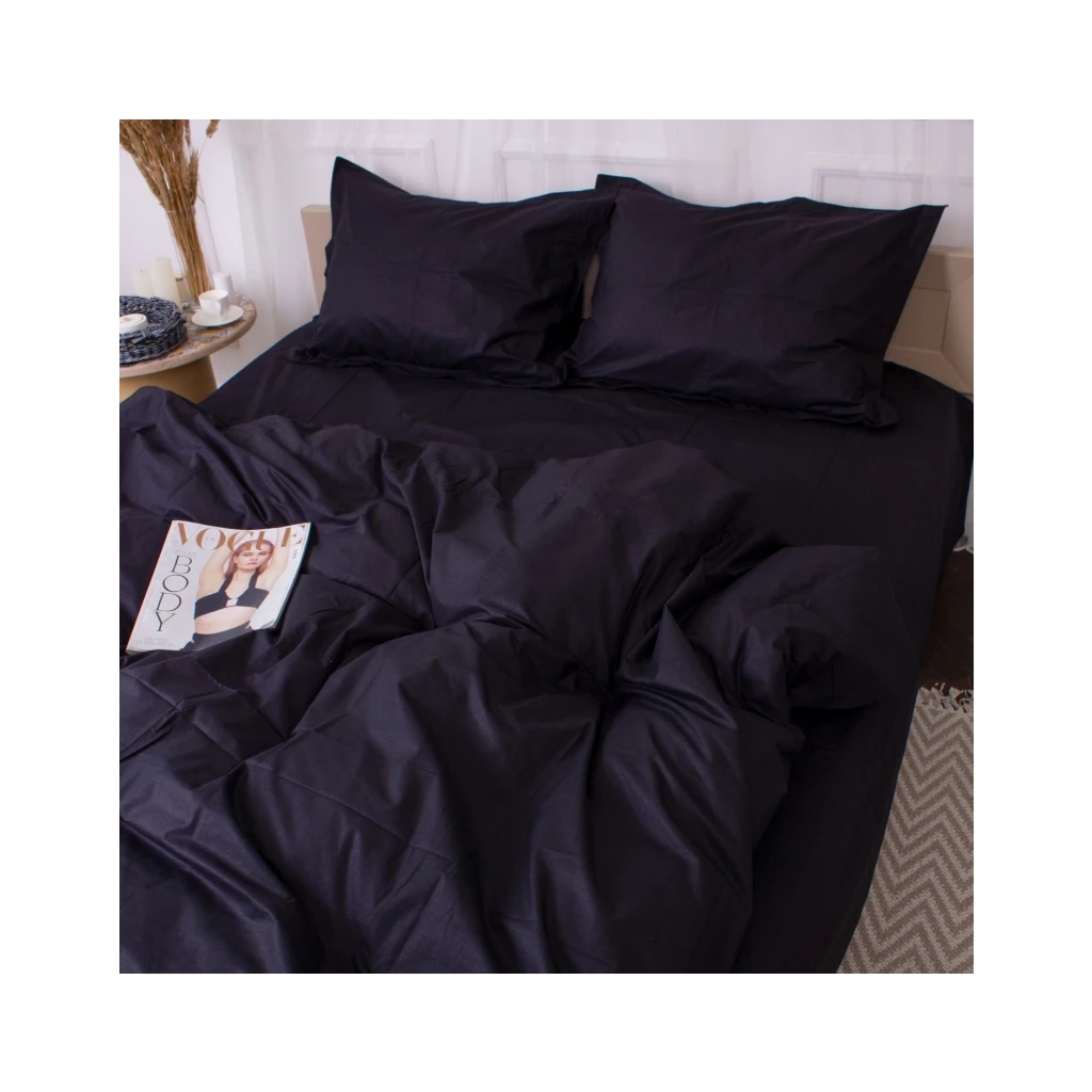 Постільна білизна MirSon Poplin Line 099 Black 110x140 (2200006277378) - изображение 5