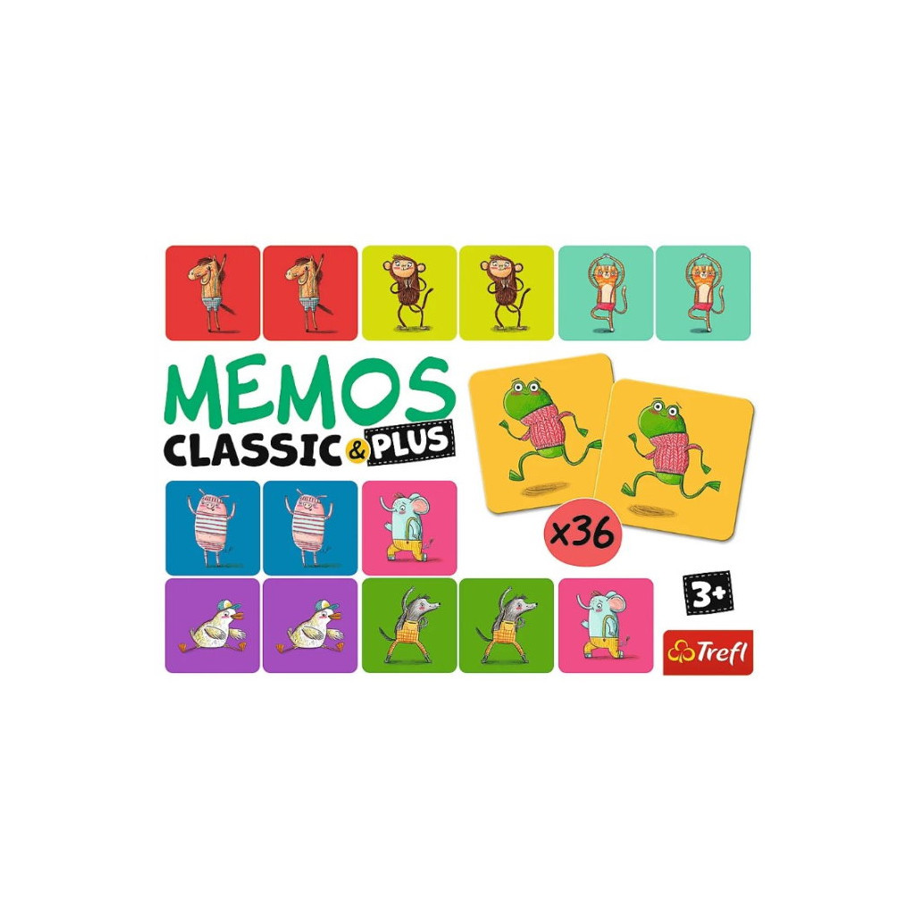 Настільна гра Trefl Мемо Класичні. Рухайся та грай (Memos Classic&plus. Move and play) (02271) - зображення 2