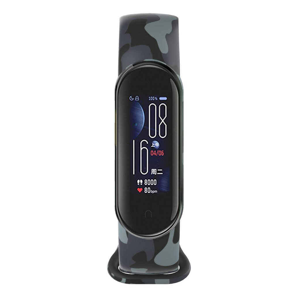 Ремінець до фітнес браслета XoKo Силіконовий ремінець XoKo для Xiaomi Mi Smart Band 5 Khaki G (XK-SL5-KGR) - изображение 4