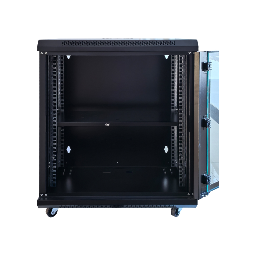 Шафа настінна GEAR 12U 19'' 600x600x600 мм, + полка 19", black (GWMSN-12U-600-600) - изображение 3