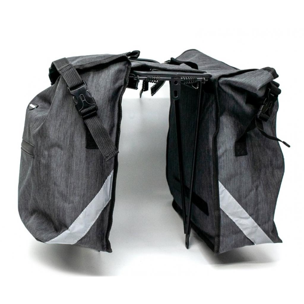 Велосумка на багажник Bravvos F-088 35x30x13 cm Grey (BIB-029) - зображення 2