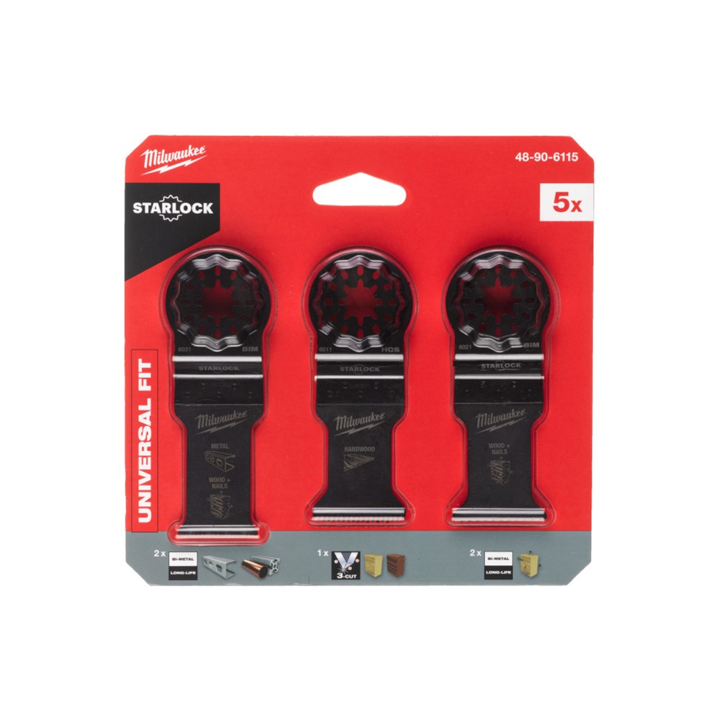 Полотно Milwaukee набір для реноватора, по деревині/металу - 5шт (48906115) - зображення 1