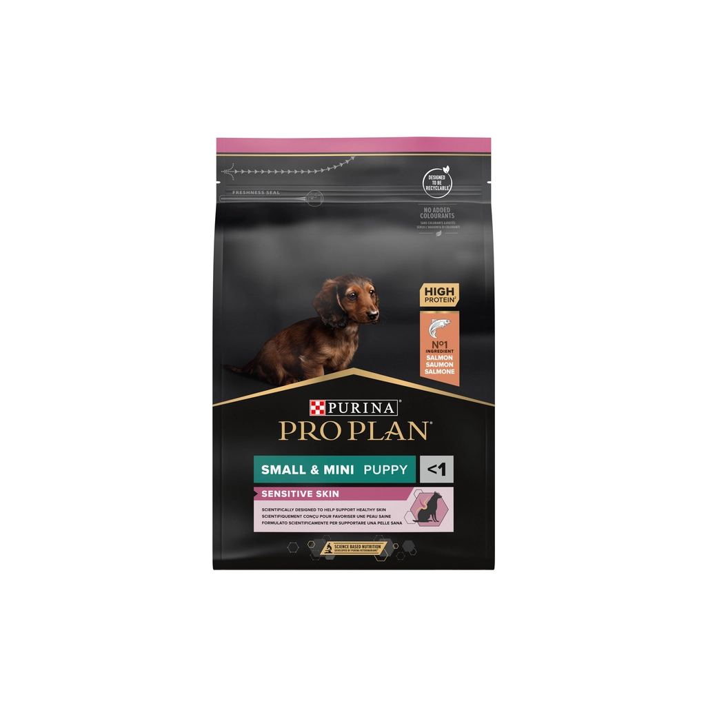 Сухий корм для собак Purina Pro Plan Small&Mini Puppy Sensitive Skin з лососем 3 кг (7613035123809) - зображення 2