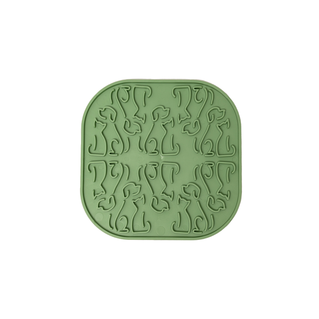 Універсальний посуд для тварин Fiboo Lollipop Килимок для злизування зелений (FIB0040) - зображення 1