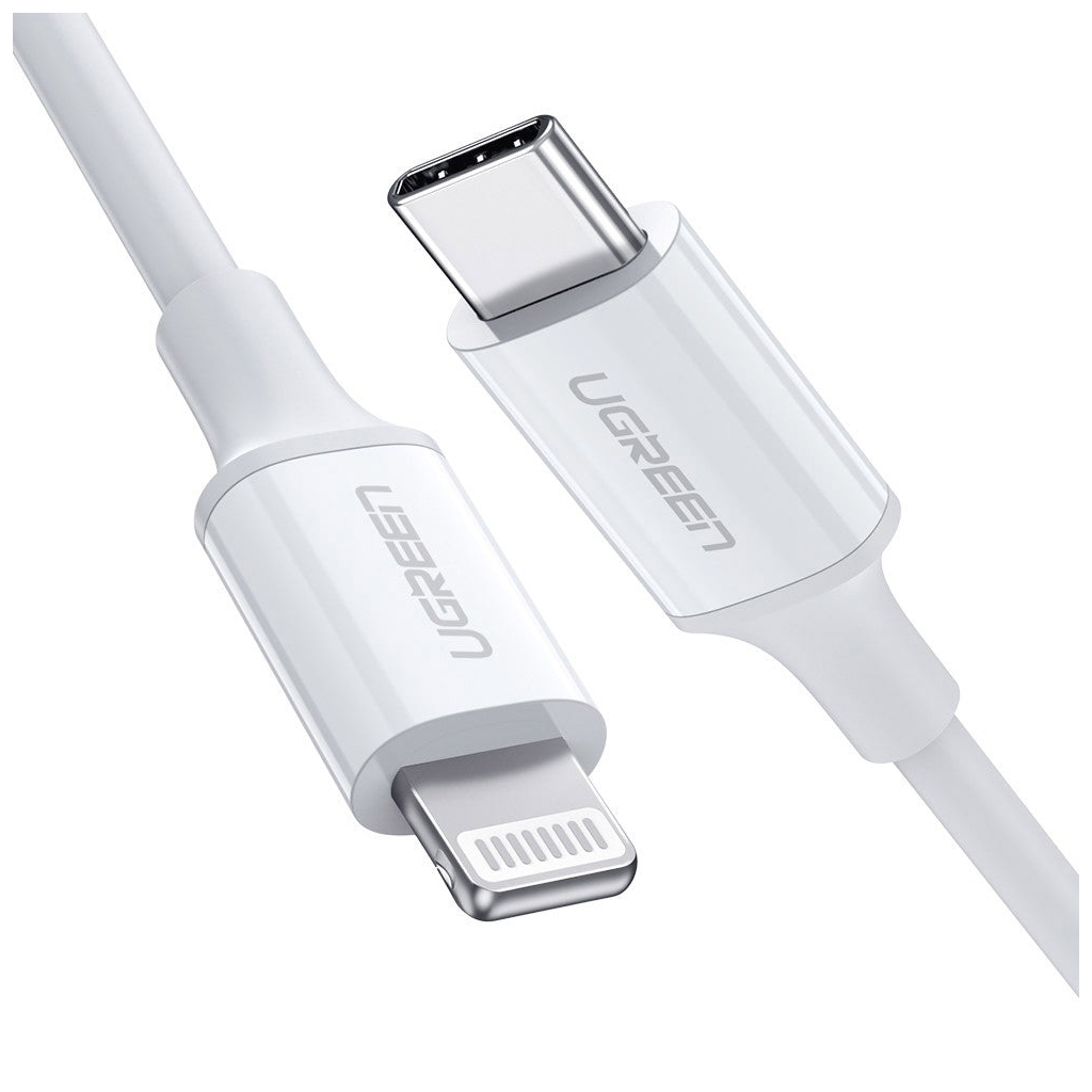 Дата кабель USB-C to Lightning 1.0m US171 MFI White Ugreen (US171/10493) - зображення 1