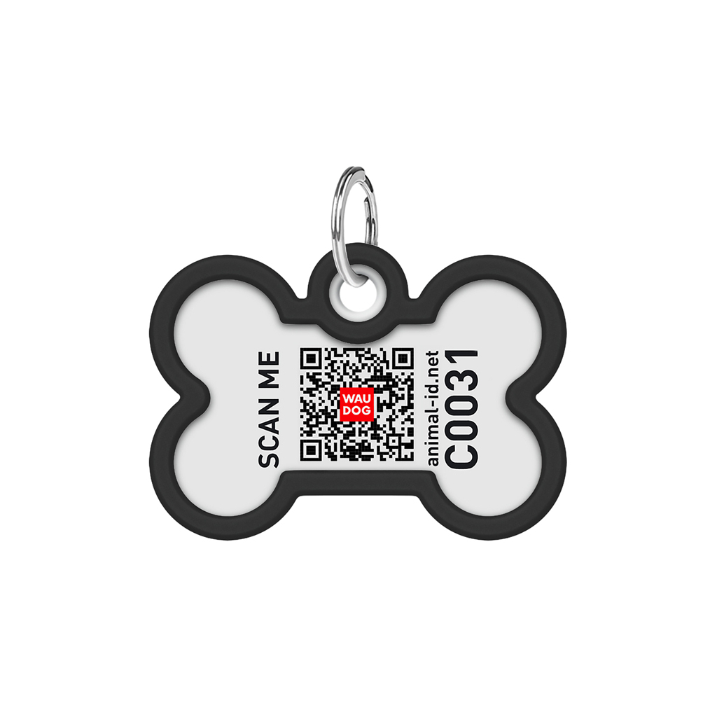 Адресник для тварин WAUDOG Smart ID з QR паспортом "Леопард", кістка 40х28 мм (231-4066) - изображение 3
