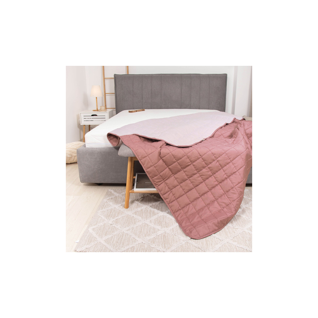 Покривало Viluta стьобане двустороннє Дует Рожевий кварц 140х210 (duet_rkvarc_210x140) - зображення 2