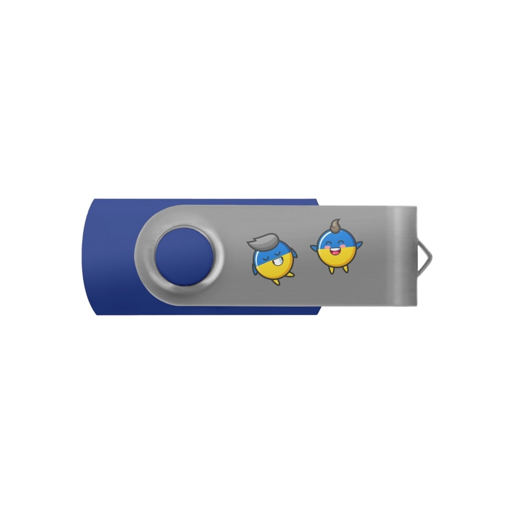 USB флеш накопичувач Goodram 128GB UTS2 Ukraine Process Blue USB 2.0 (UTS2-1280B0R11-UA) - зображення 1