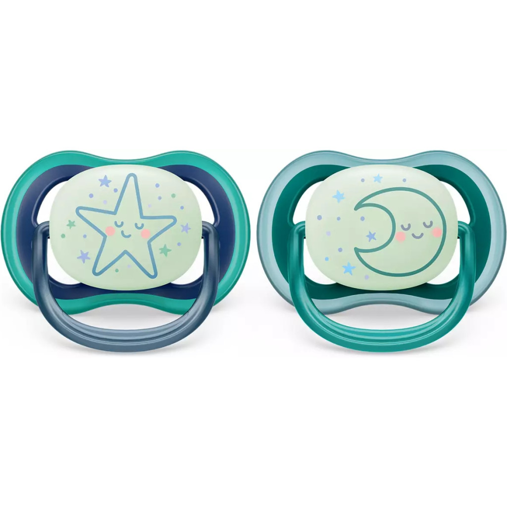 Пустушка Philips AVENT Ultra Air Нічна 6-18 міс 2 шт (SCF376/13) - зображення 1