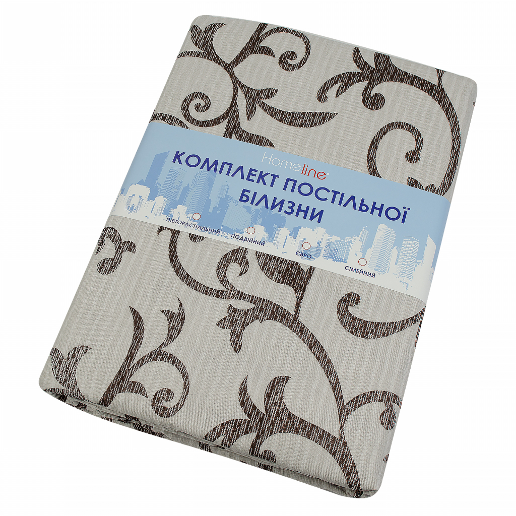 Постільна білизна Home Line Вензель шоколад бязь полуторний (156304) - зображення 2