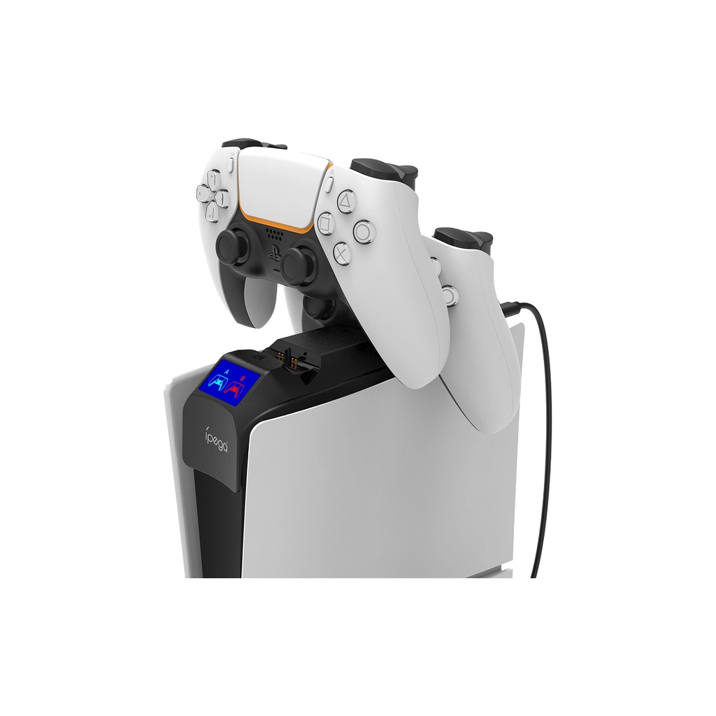 Зарядний пристрій iPega PG-P5S016 Для геймпадів DualSense PS5 Sony PlayStation 5 Slim Black (PG-P5S016) - зображення 3