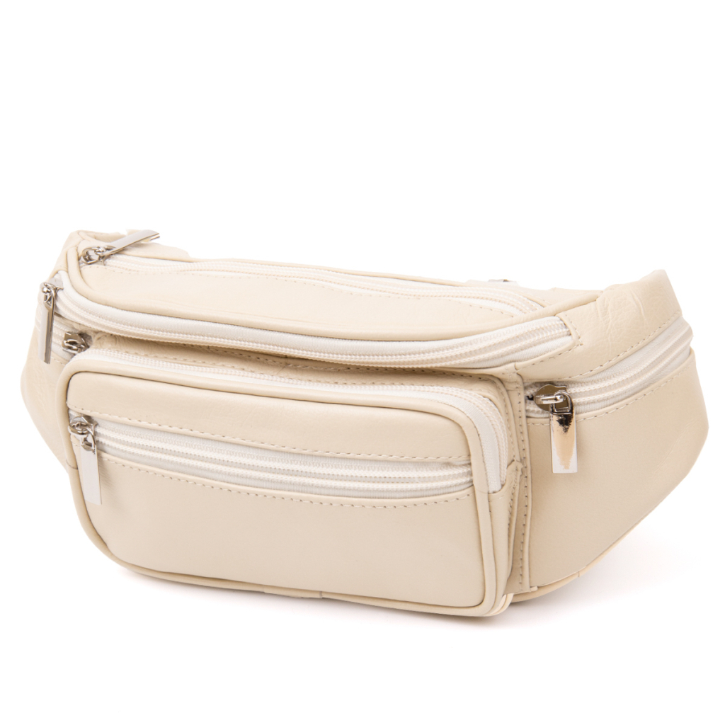 Сумка Vintage Бананка поясна унісекс Біла (20440) - зображення 1