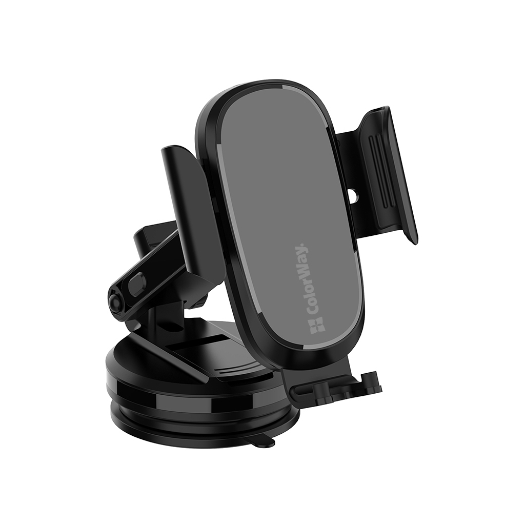 Універсальний автотримач ColorWay Dashboard Car Wireless Charger 15W Black (CW-CHAW037Q-BK) - изображение 6